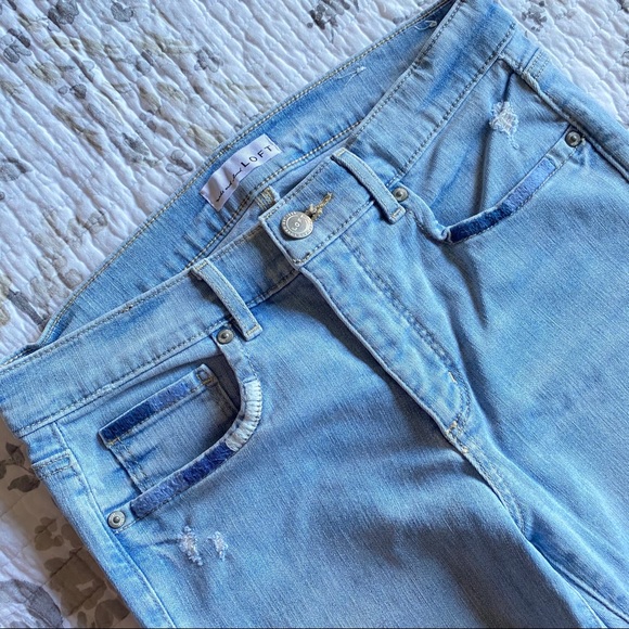 Loft Embroidered Skinny Jean Light Wash • 28/6 - Picture 2 of 7
